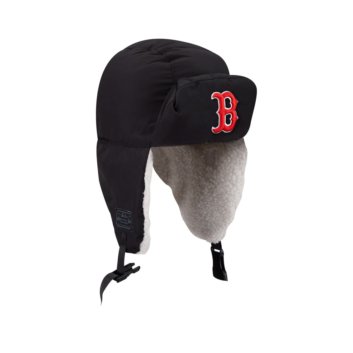 Alpha Industries x Boston Red Sox Black Puffer Trapper Hat