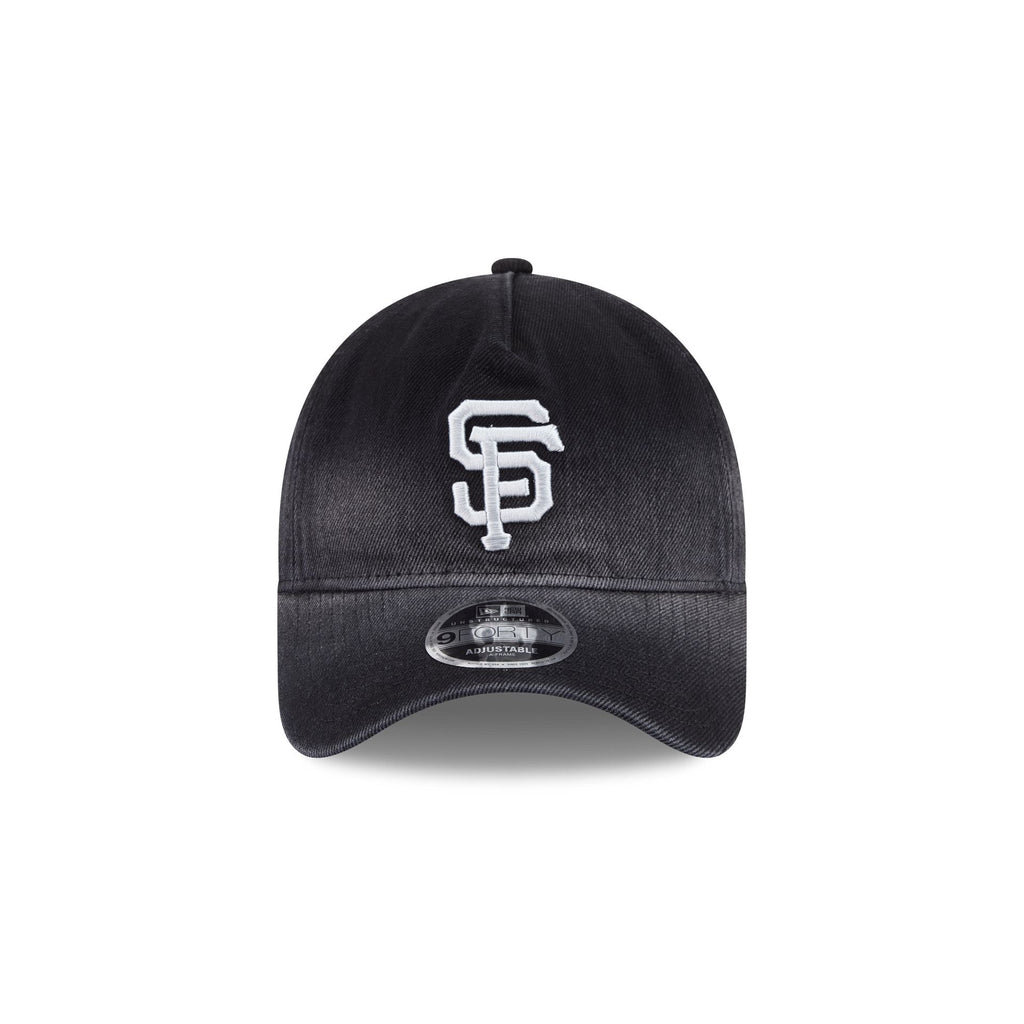 San Francisco Giants Washed Black Denim 9FORTY A-Frame Unstructured Snapback Hat