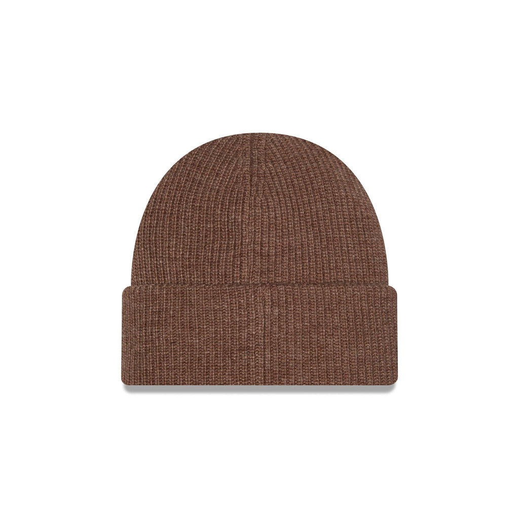 Atlanta Braves Woolen Tan Short Cuff Knit Beanie Hat